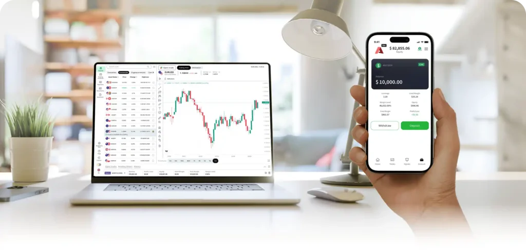 Axwel desktop trading platform interface on computer